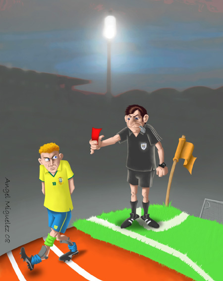 Fußball-Illustration von Angel Miguelez