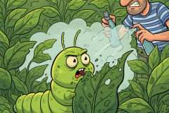 REIMIX-Illustration-Raupe-im-Garten