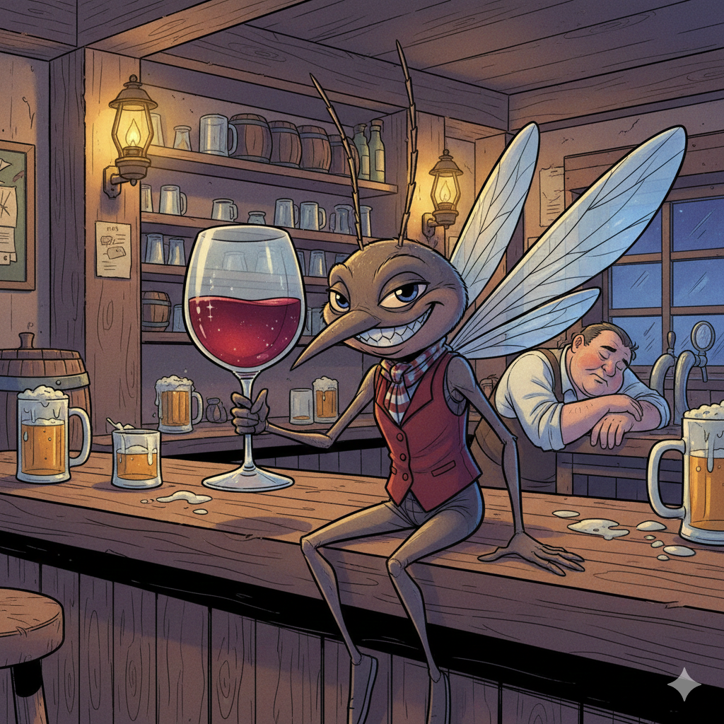 REIMIX Illustration zum Kinderreim über die Mücke