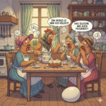 REIMIX Illustration zum KInderreim über Tratschtanten