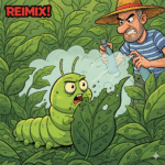 REIMIX Illustration Raupe im Garten