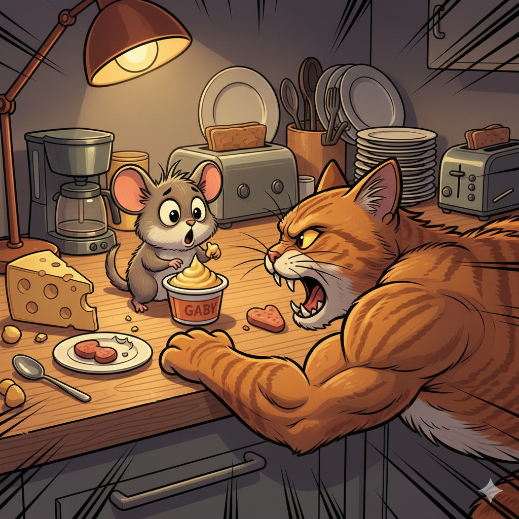 REIMIX Illustration von der Maus als Feinschmecker