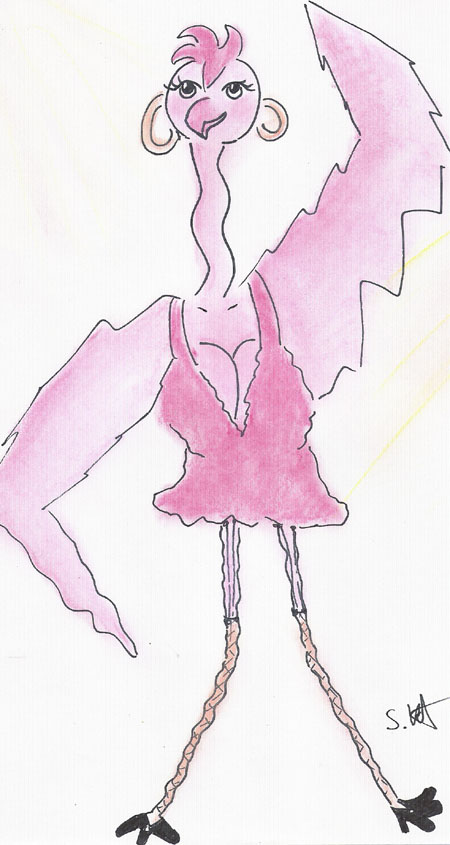 Illustration Flamingo von Susan Reder neu