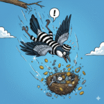 REIMIX Illustration zum Kinderreim über die Elster