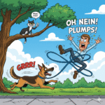 REIMIX Illustration vom Streit zwischen Hund und Katze