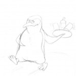Skizze der Comicfigur pinguin-skizze-von-angel-miguelez