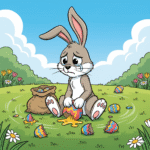 REIMIX Illustration vom traurigen Osterhasen