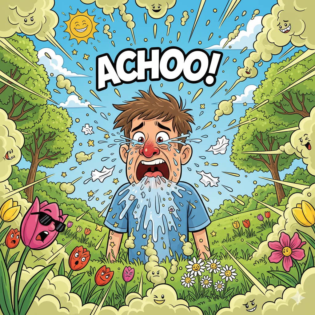 REIMIX Illustration zum Kinderreim über Heuschnupfen