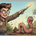 REIMIX Illustration zum Kinderreim über den Regenwurm