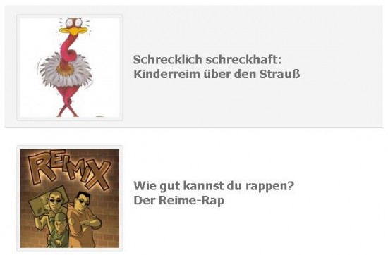 Kinderreime-Übersicht Kinderreime-Übersicht mit Vorschaubild