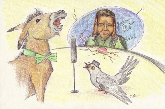 Kuckuck und Esel: Zeichnung von Lona Azur